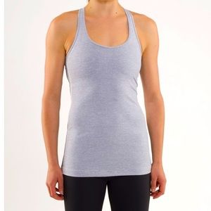 LULULEMON Cool Racerback Heathered Coal Wee Stripe Tank Top